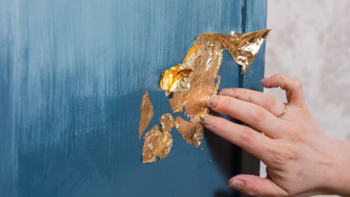 How To Apply Gold Leaf To Upcycle Furniture