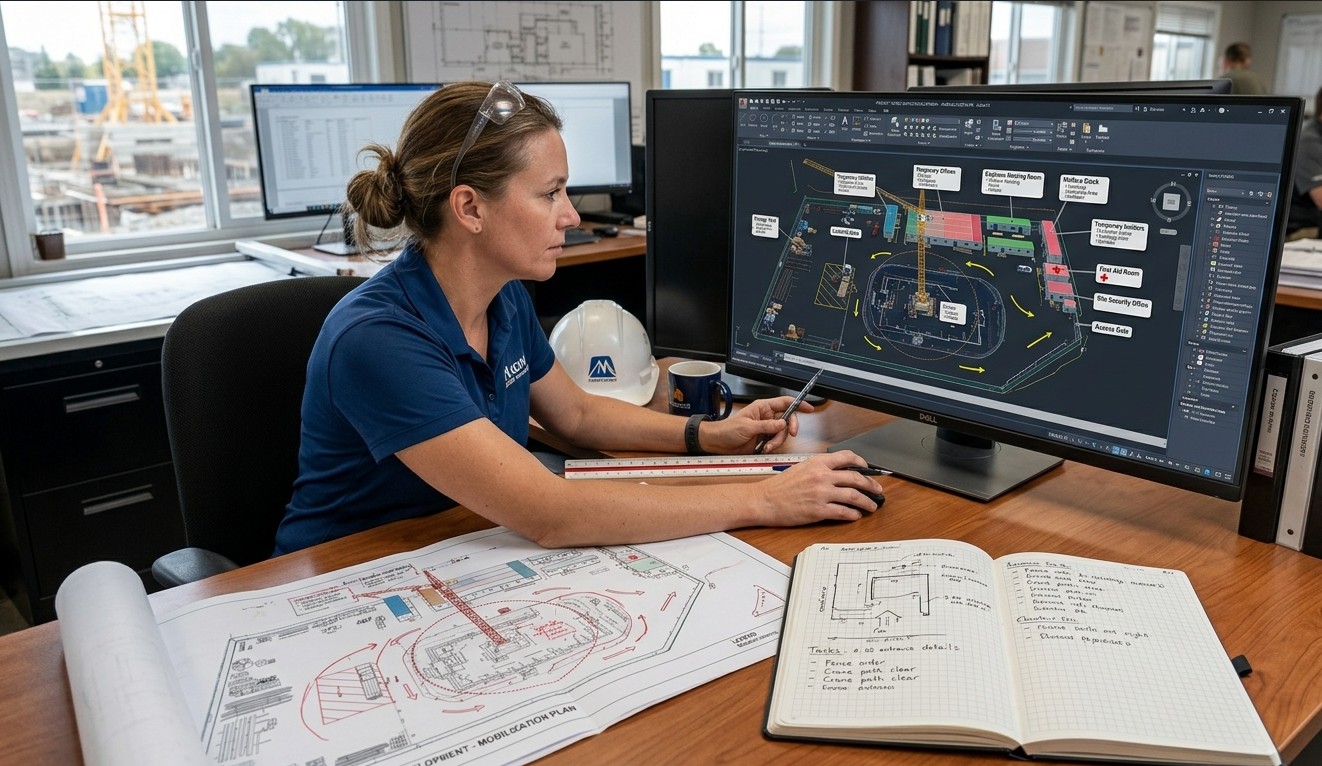 How Navigator International Construction Company Coordinates Pre-mobilization Layouts